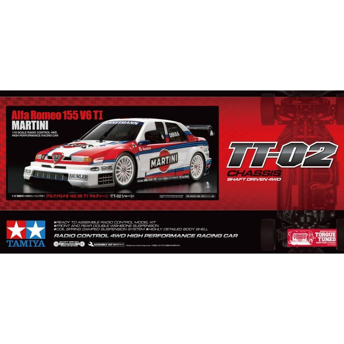 Tamiya Alfa 155 V6 TI Martini Racing (TT-02) ohne ESC (58606A)