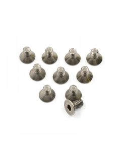 Yeah Racing Titanium Hex Socket Flat Head Screws M3 x 6mm 10pcs (BHF-306)