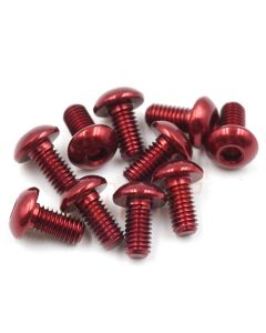 Yeah Racing Aluminum 7075 3x6mm Hex Socket Button Head Screws 10pcs Red (AHP-306RD)