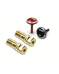 MR33 Quick Lock Goldstecker Set 5mm - Rot/Schwarz (2) ( MR33-QLB-5)