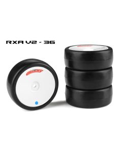 Team Corally Attack RXA V2 Hohlkammer Reifen 1/10 EP Tourenwagen - 36 shore - Asphalt - 4 Stk (C-14753-36)