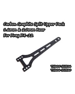 Vigor Carbon Graphite Split Upper Deck 1.6mm Rear For Xray X4-22  (TH205-XUS16)