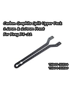 Vigor  Carbon Graphite Split Upper Deck 2.0mm Front For Xray X4-22  (TH204-XUS20)