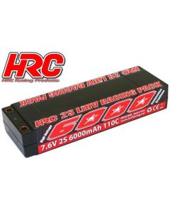 Akku - LiHV 2S - 7.6V 6000mAh 110C - RC Car - HRC 6000 Graphene - Hard Case - 5mm Stecker