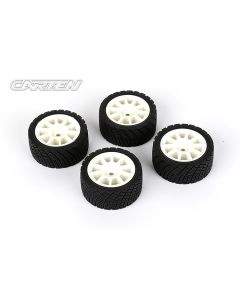 CARTEN M-Rally Rädersatz 10-Speichen +1mm weiss (4) (NBA330)