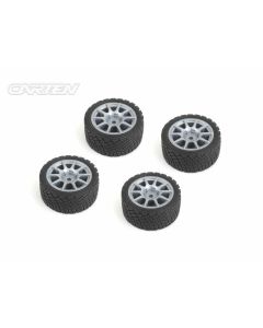 CARTEN M-Rally Rädersatz 10-Speichen +1mm grau (4) (NBA371)