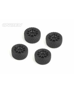 CARTEN M-Rally Rädersatz 10-Speichen +1mm Schwarz (4) (NBA372)