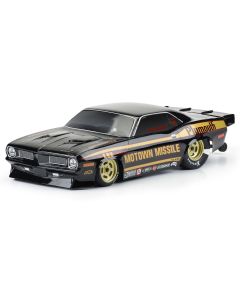 Proline 1972 Plymouth Barracuda Karo Missile Edition schwarz für Slash 2WD Drag Car + AE DR10 (PRO3550-18)