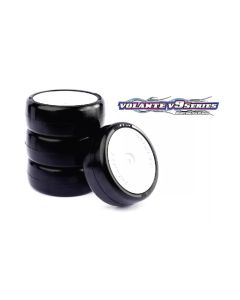 Volante V9X 1:10 Tourenwagen 28R-CP Indoor Teppich Reifen Komplettrad verklebt (4) (VT-V9X-PG28CP)