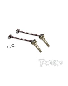 T-Work`s Kugellager CVD Antriebswellen 47,8mm Hinten mit Aluminium Radachsen Xray X4-2023 /24(2) (TW-CB-X423-A)