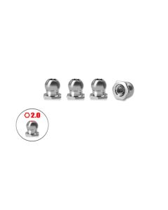T-Work's TP-800R-F - 64 Titanium 4.8mm Pivot Ball With Thread ( For Awesomatix A800R ) 4pcs (TP-800R-F)