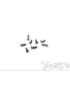 T-Work´s 64 Titanium Hex Socket Head Low Profile Half Thread Screw M3 x 10,0mm (8) (TW-TSS-310LP)
