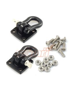 1/10 RC Rock Crawler Accessories Heavy Duty Shackle w/ Mounting Bracket Fit 3Racing CR01-27 Winch Black (YA-0378)