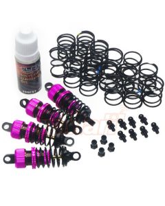 Yeah Racing Shock-Gear 55mm Damper Set for 1/10 RC Touring Car Pink (DSG-0055PK)