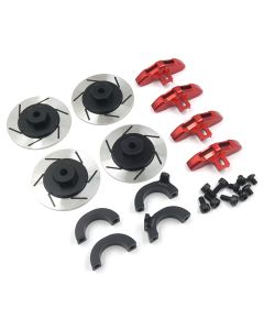 Yeah Racing Aluminum Brake Disk Wheel Hex Adapter for Tamiya CC02 Red (TACC-030RD)