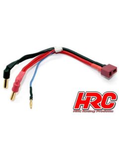 HRC Fahr & Ladekabel - 5mm Stecker zu Ultra T (Dean's Kompatible) & Balancer Stecker - Gold (HRC9152D)
