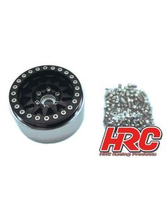  HRC Felgen - 1/10 Crawler - 1.9" - 12mm Hex - Aluminium - 10-Spokes - Schwarz (4 Stk.) (HRC65101BK)