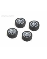 CARTEN M-Rally Rädersatz 10-Speichen +1mm grau (4) (NBA371)