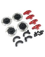 Yeah Racing Aluminum Brake Disk Wheel Hex Adapter for Tamiya CC02 Red (TACC-030RD)
