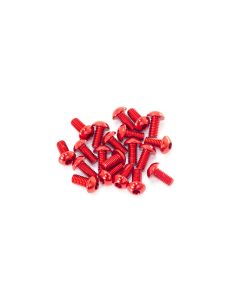 INFINITY M3x6mm ALUMINUM BUTTON HEAD SCREW (Red/20pcs) (B01306AR)