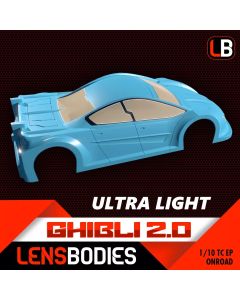 Lens Bodies Ghibli 2.0 Tourenwagen Karosserie 1:10 (unlackiert) - Ultra Light (LB-HRELB20GHL-UL)