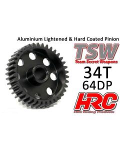  Pinion Gear - 64DP - Aluminum - TSW Pro Racing - Light - 34T
