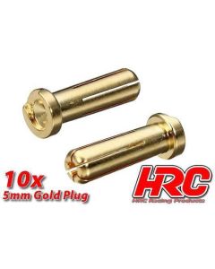 HRC Stecker - 5.0mm - männchen Low Profile (10 Stk.) - Gold (HRC9005LB)
