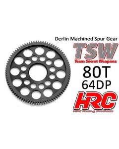 HRC Racing Hauptzahnrad - 64DP - Low Friction Gefräst Delrin - Ultra Light - 80Z (HRC76480LW)