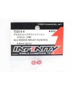 INFINITY ALU SHOCK MOUNT BUSHING 0.4mm (2pcs) (T22204)