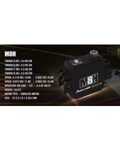 Power HD M8H 1:12 Pan Car Servo (PHD-M8H)